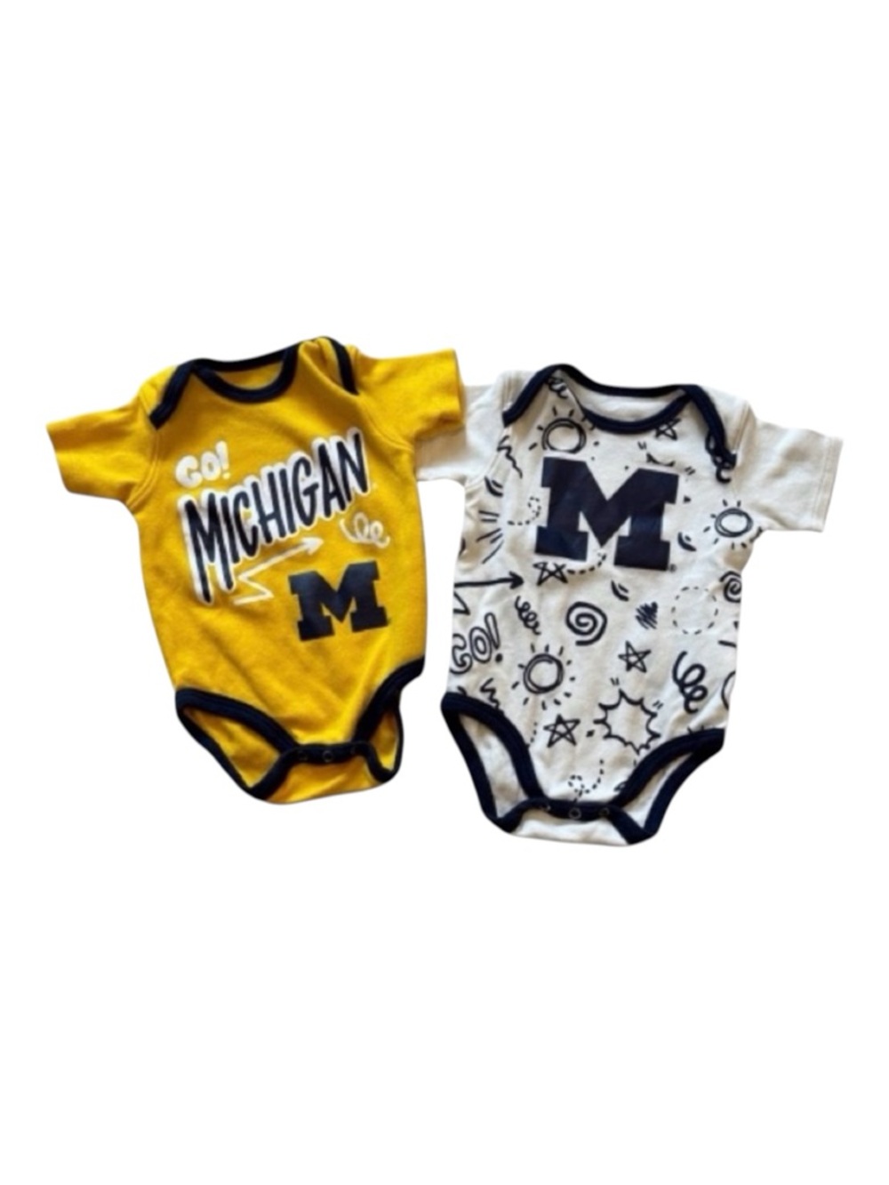 Michigan infant onesies set  - Yellow and White